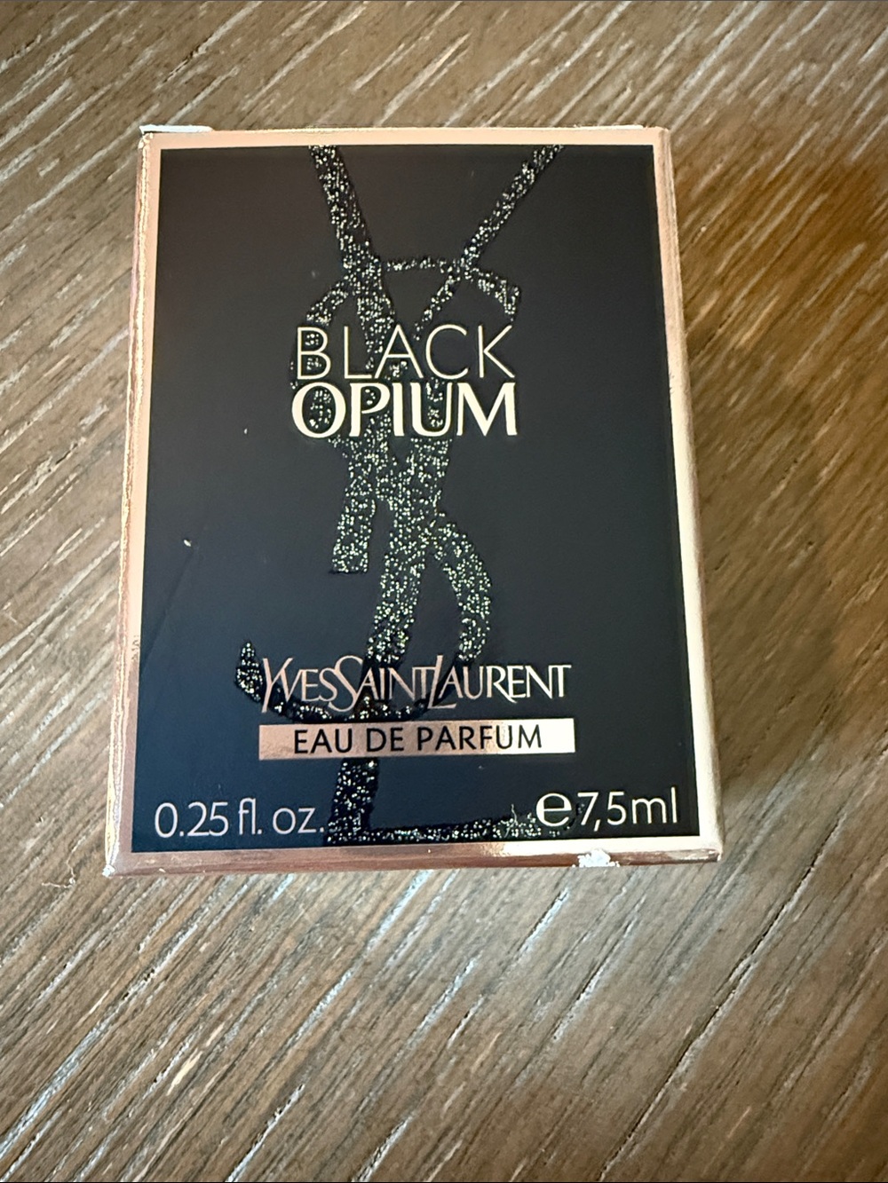 Yves Saint Laurent Black Opium Box with Rose Gold Accents